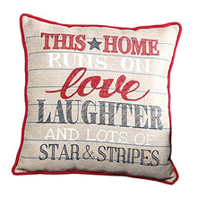 Load image into Gallery viewer, Americana Patriotic Decorative Sentiment Throw Pillow - Seasonal Accent