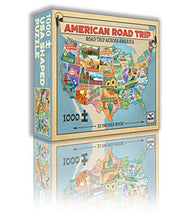 Load image into Gallery viewer, Games American Road Trip 1000 Piece Jigsaw Puzzle in The Shape of The USA – 31 inches Long – Cool Wall Art