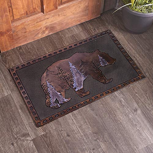 Bear Wildlife Rubber Doormat for Year Round Indoor Outdoor Decoration Porch Front Yard Decor